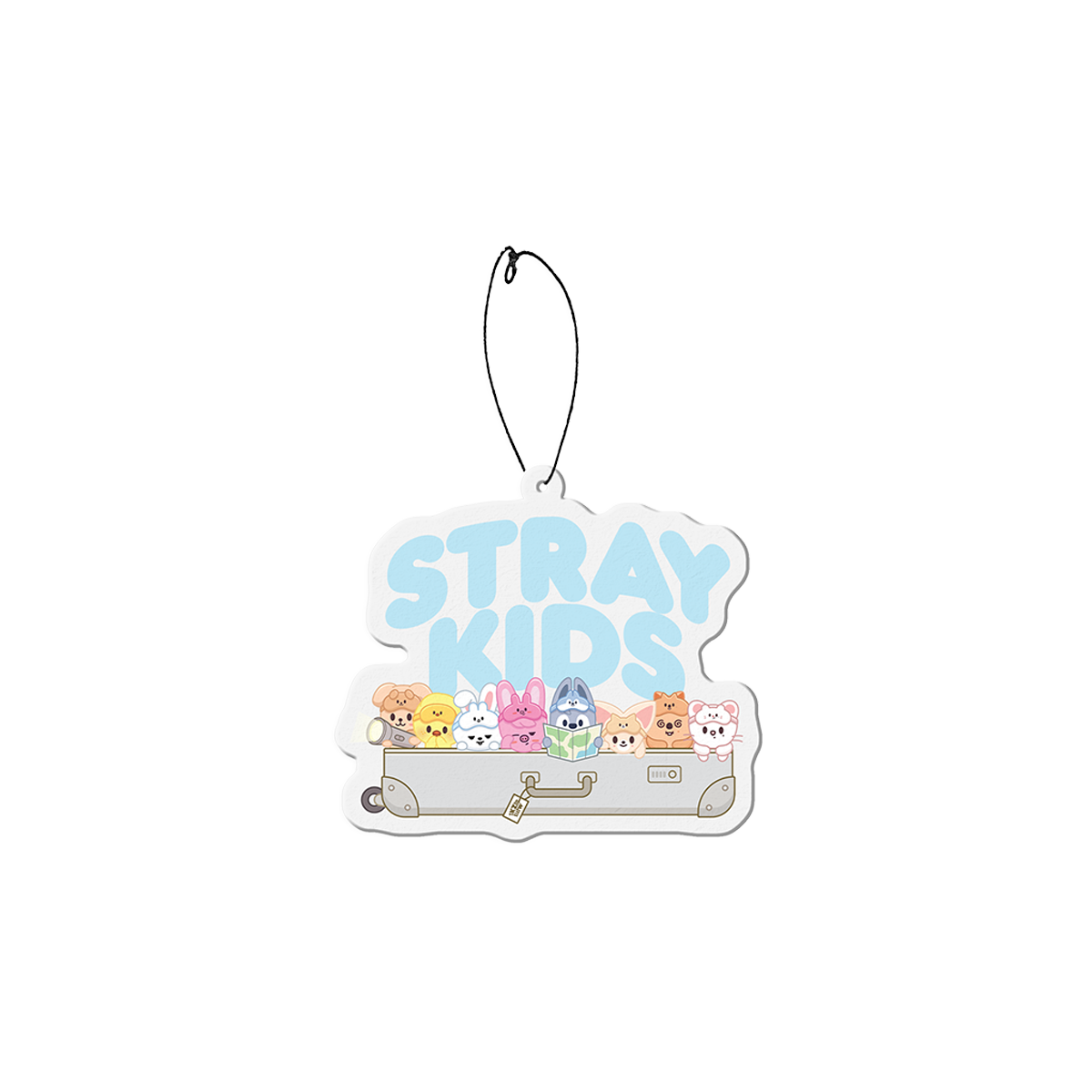 Stray Kids character white air freshener with cartoon characters